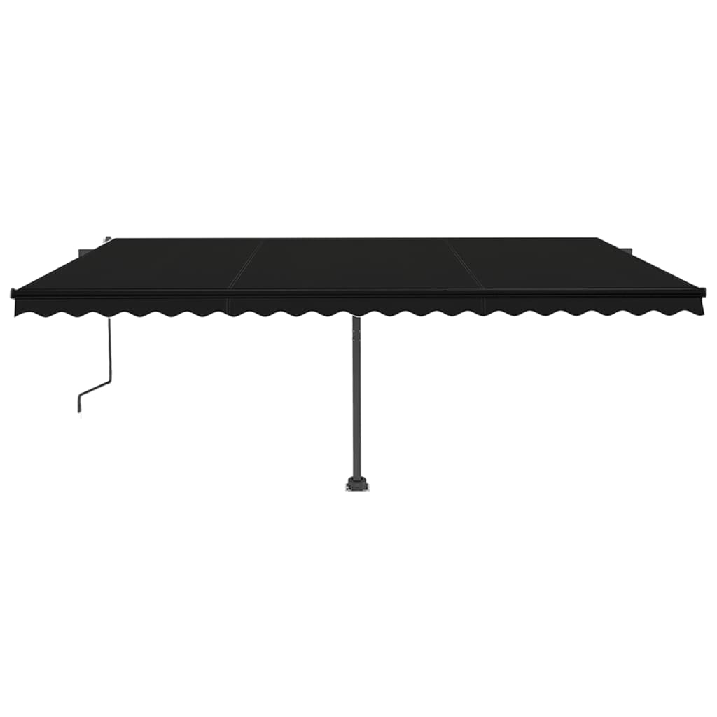 Tenda Sole Retrattile Automatica con Palo 500x350 cm Antracite