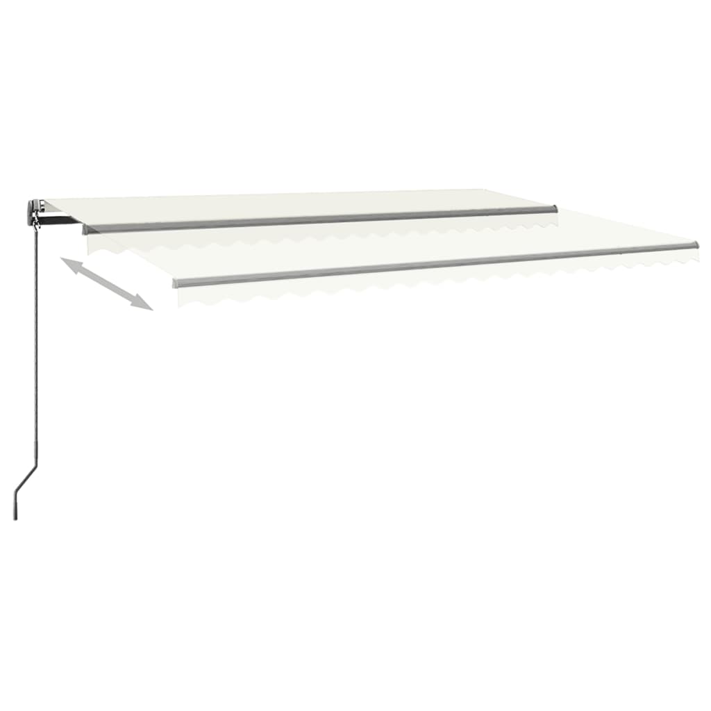 Tenda Automatica con Sensore Vento e LED 500x350 cm Crema