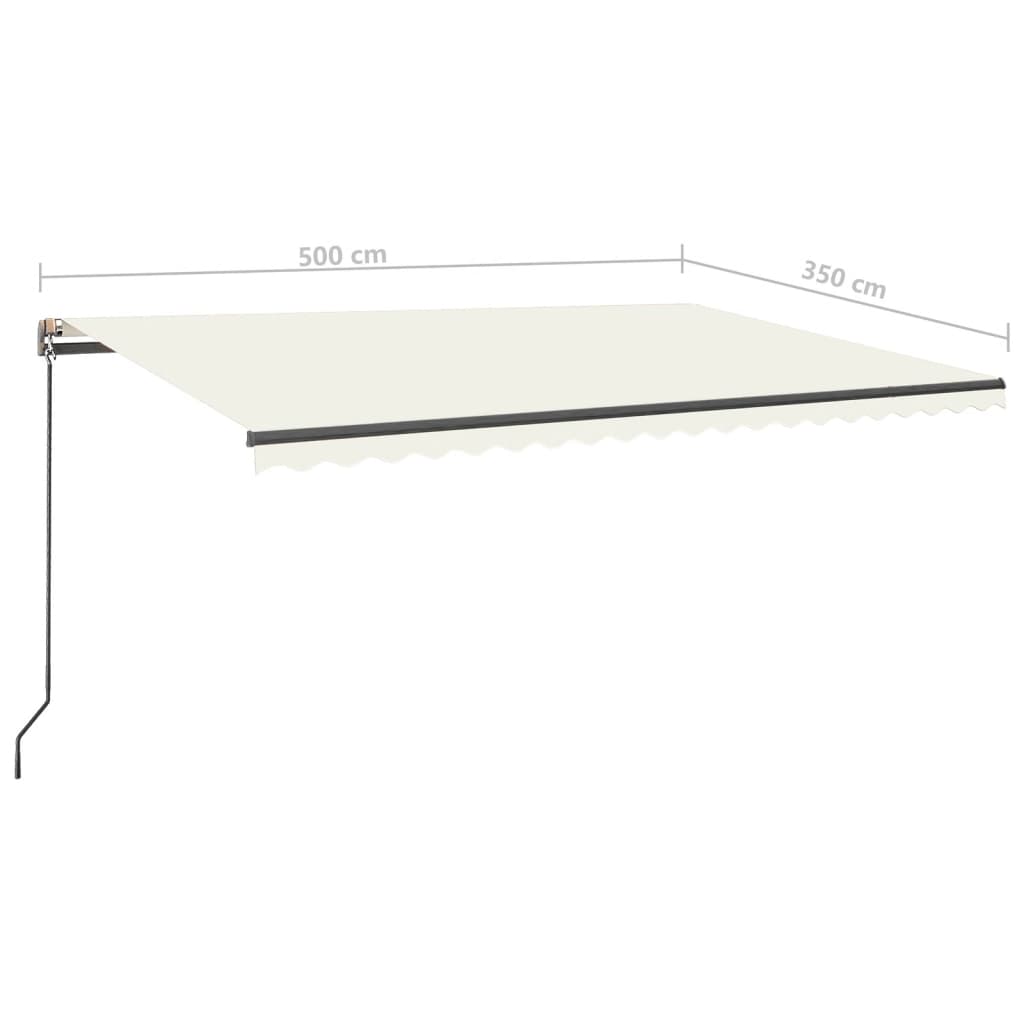 Tenda Automatica con Sensore Vento e LED 500x350 cm Crema