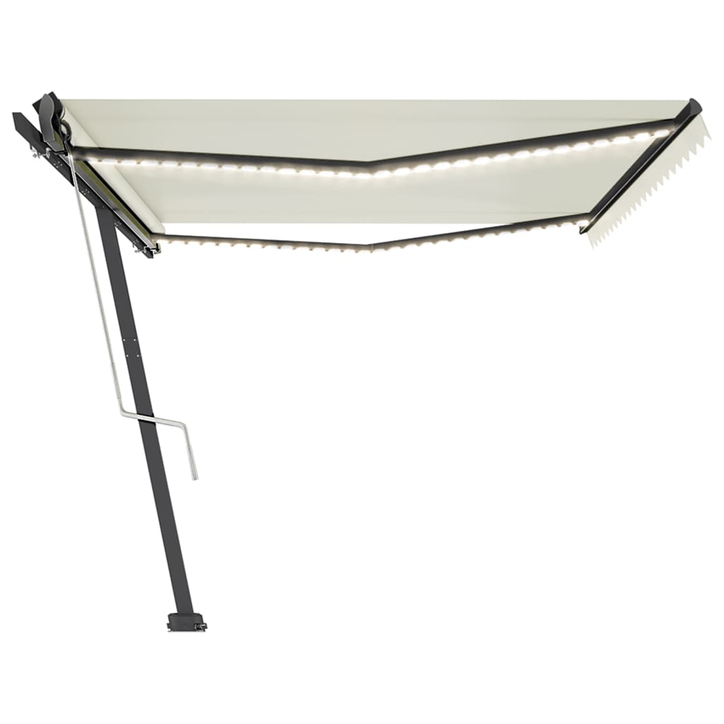 Tenda Automatica con Sensore Vento e LED 500x350 cm Crema