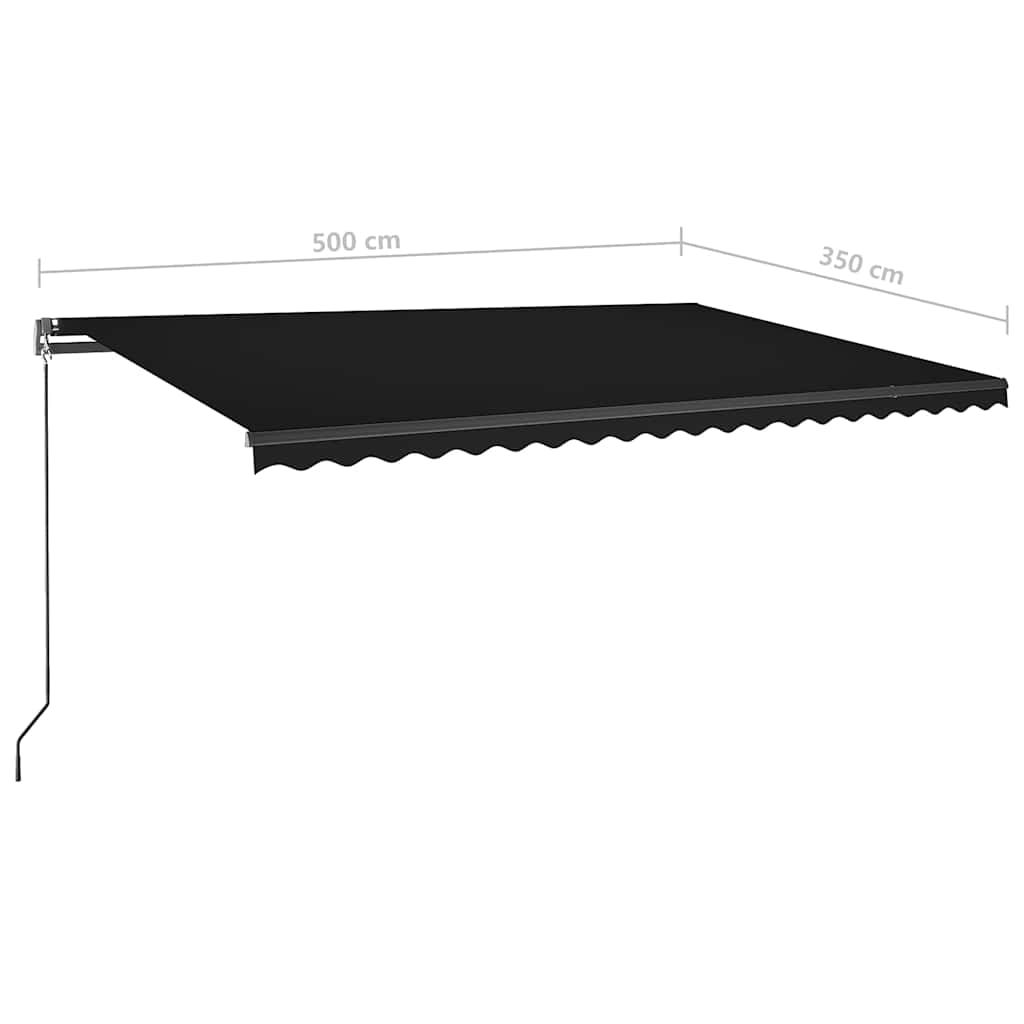Tenda Automatica con Sensore Vento e LED 500x350 cm Antracite