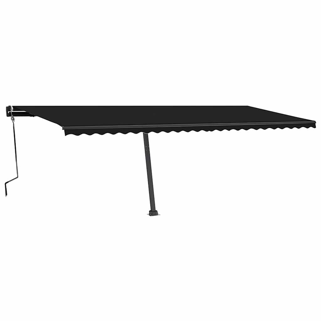 Tenda da Sole Retrattile Manuale con LED 600x350 cm Antracite