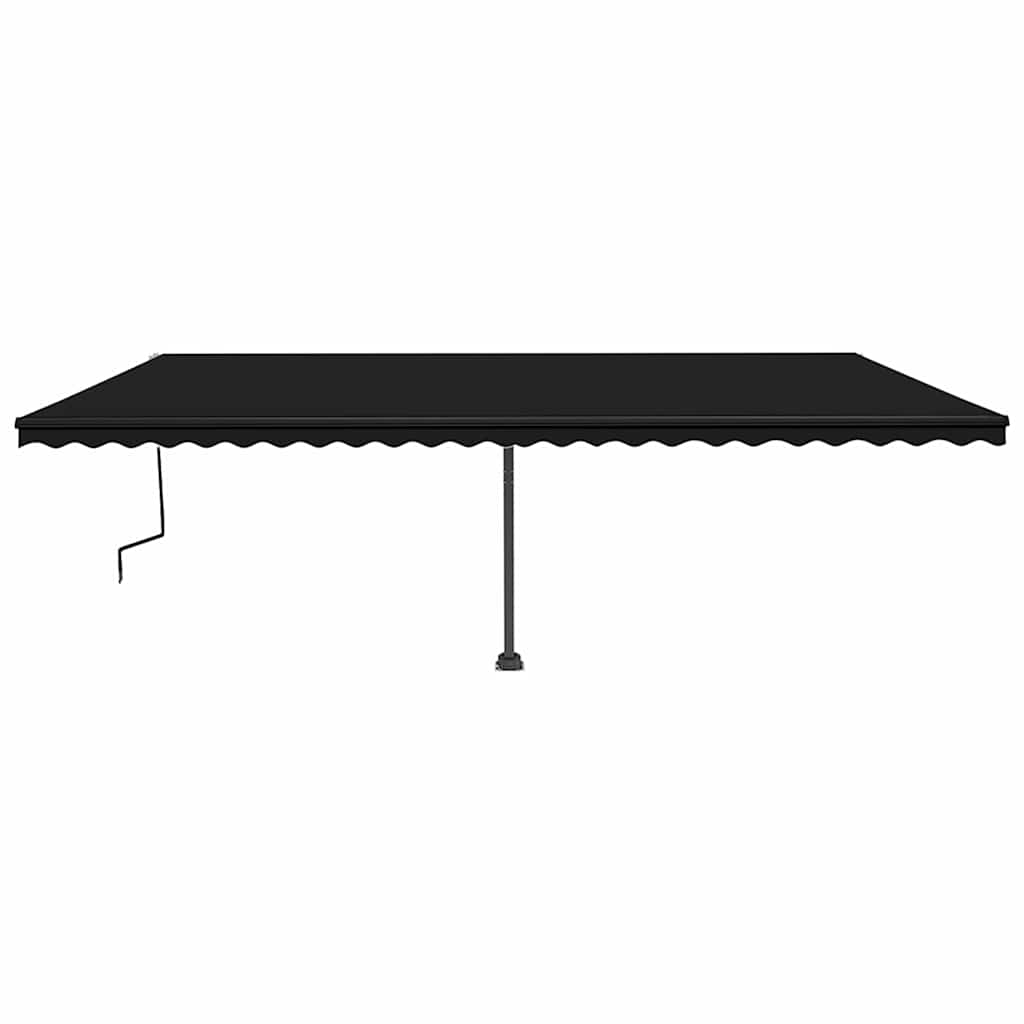 Tenda da Sole Retrattile Manuale con LED 600x350 cm Antracite
