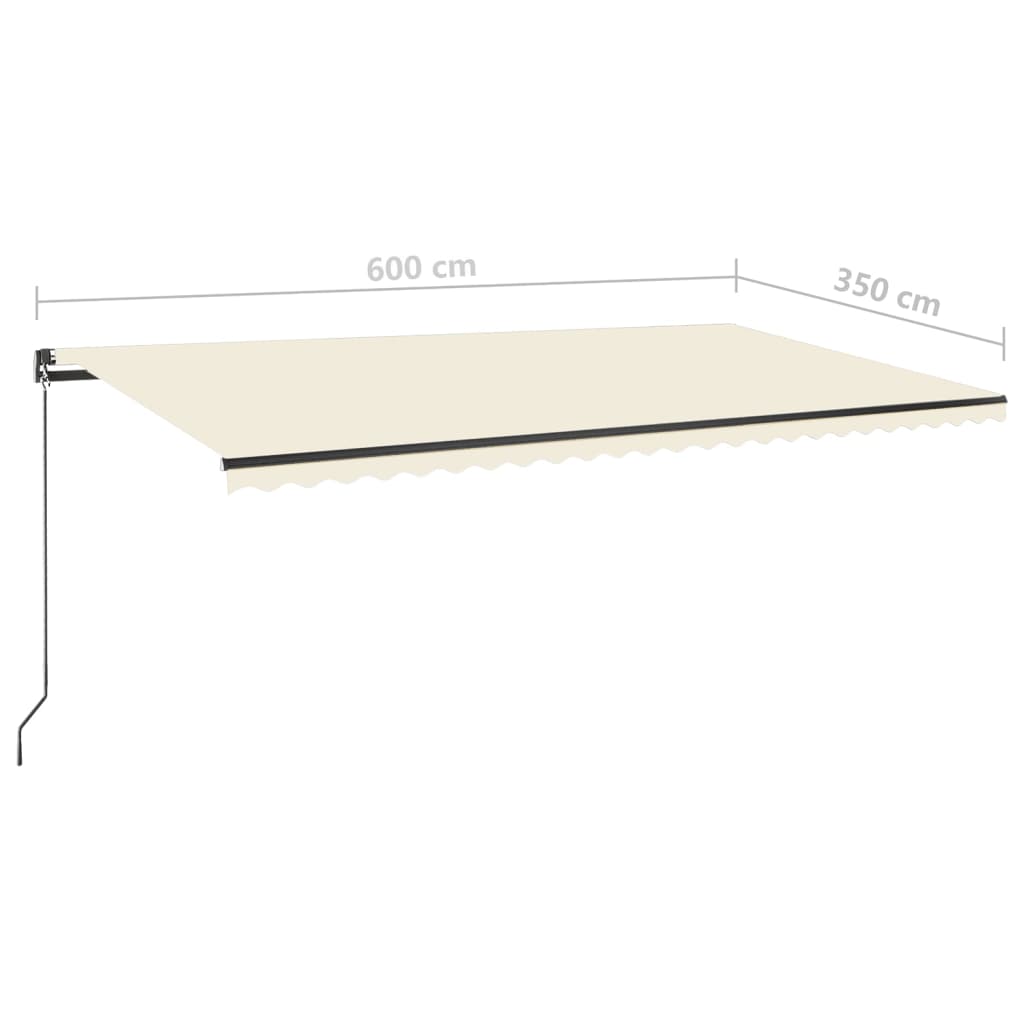Tenda da Sole Autoportante Automatica 600x350 cm Crema