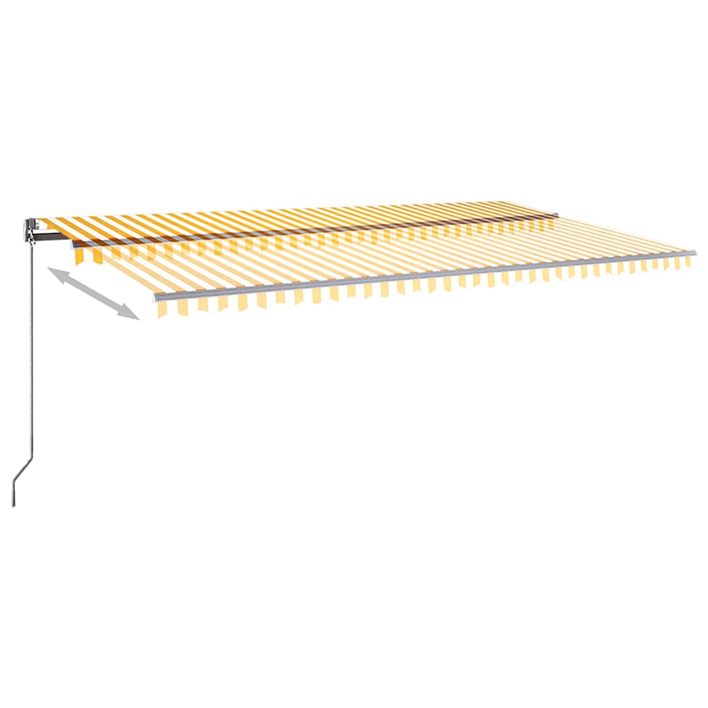 Tenda da Sole Autoportante Automatica 600x350 cm Gialla Bianca