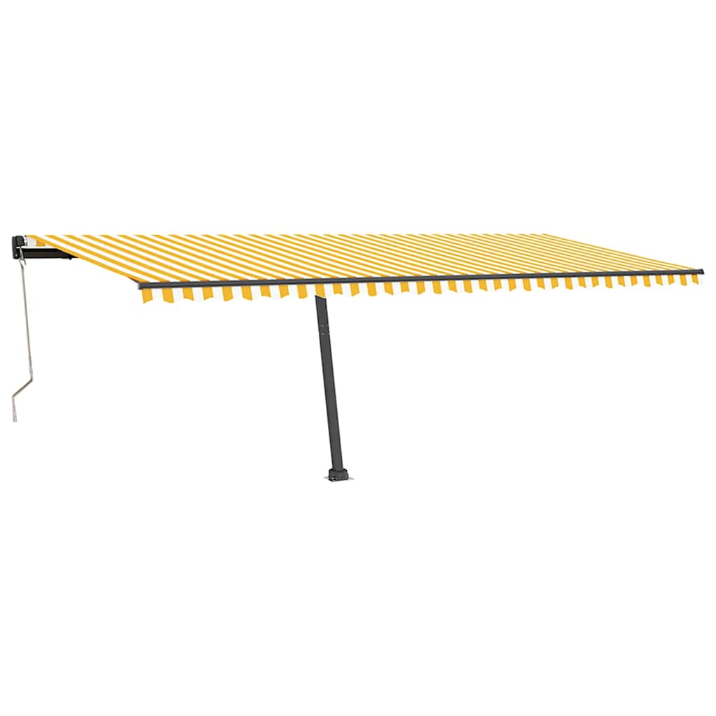 Tenda da Sole Autoportante Automatica 600x350 cm Gialla Bianca