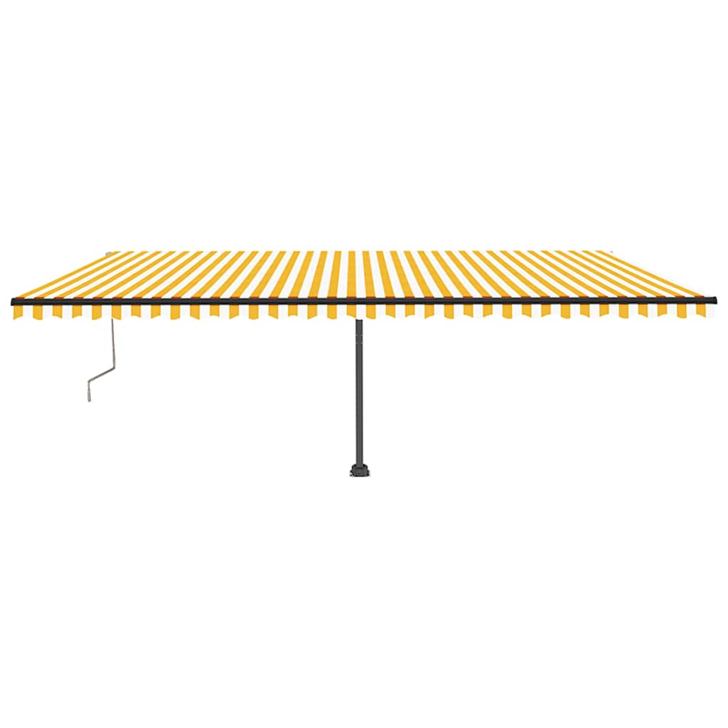 Tenda da Sole Autoportante Automatica 600x350 cm Gialla Bianca
