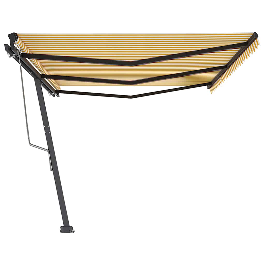 Tenda da Sole Autoportante Automatica 600x350 cm Gialla Bianca