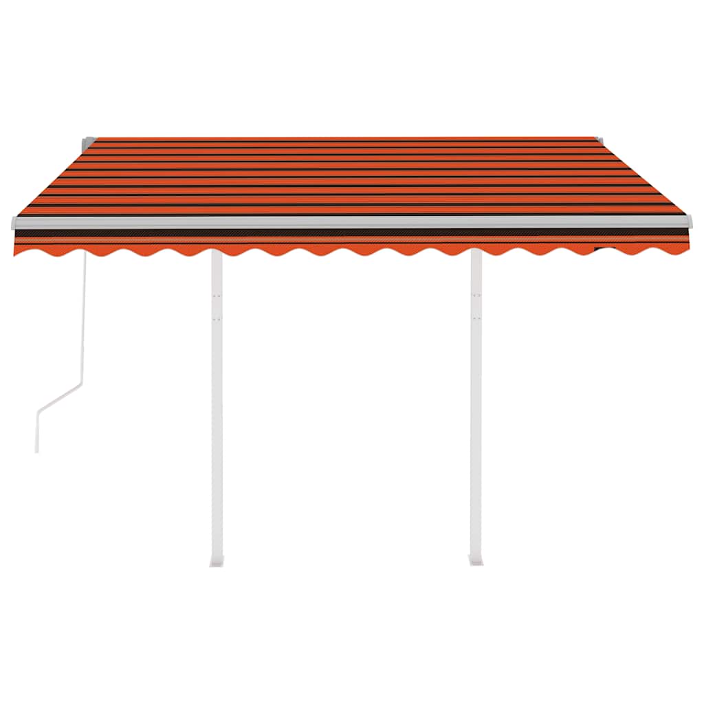 Tenda da Sole Retrattile Automatica Pali 3x2,5m Arancio Marrone