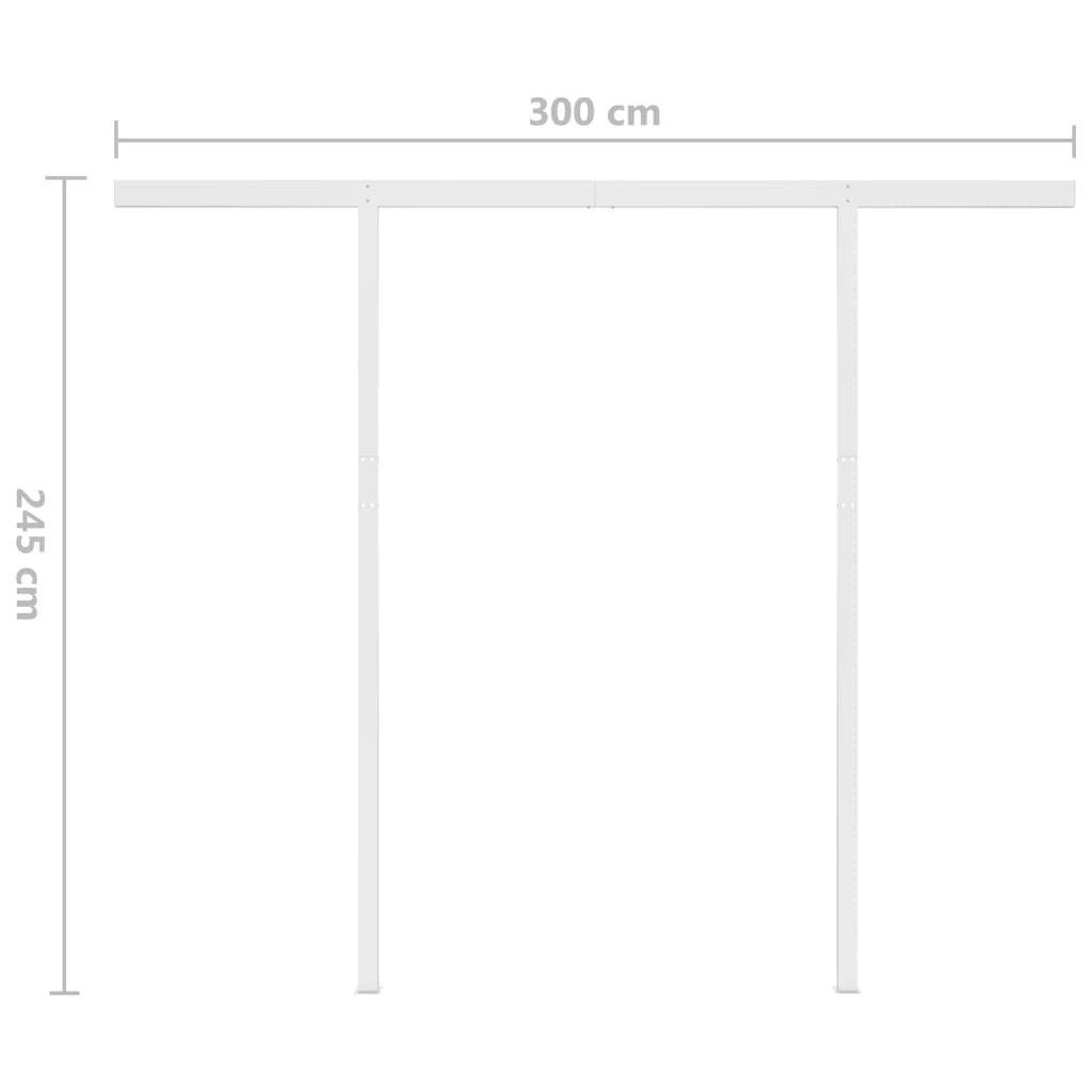Tenda da Sole con LED Sensore Vento 3x2,5 m Arancione Marrone