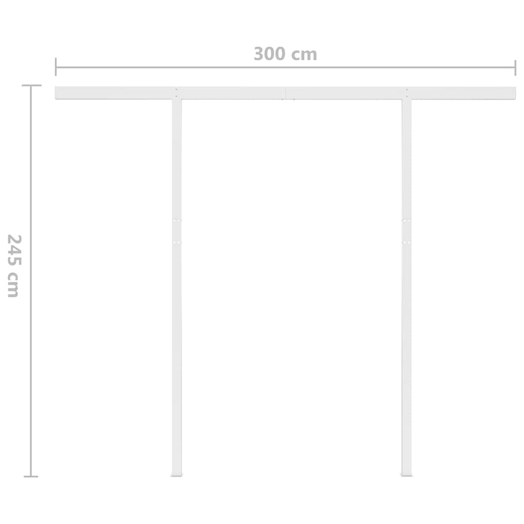 Tenda da Sole Retrattile Automatica Pali 3,5x2,5m Gialla Bianca
