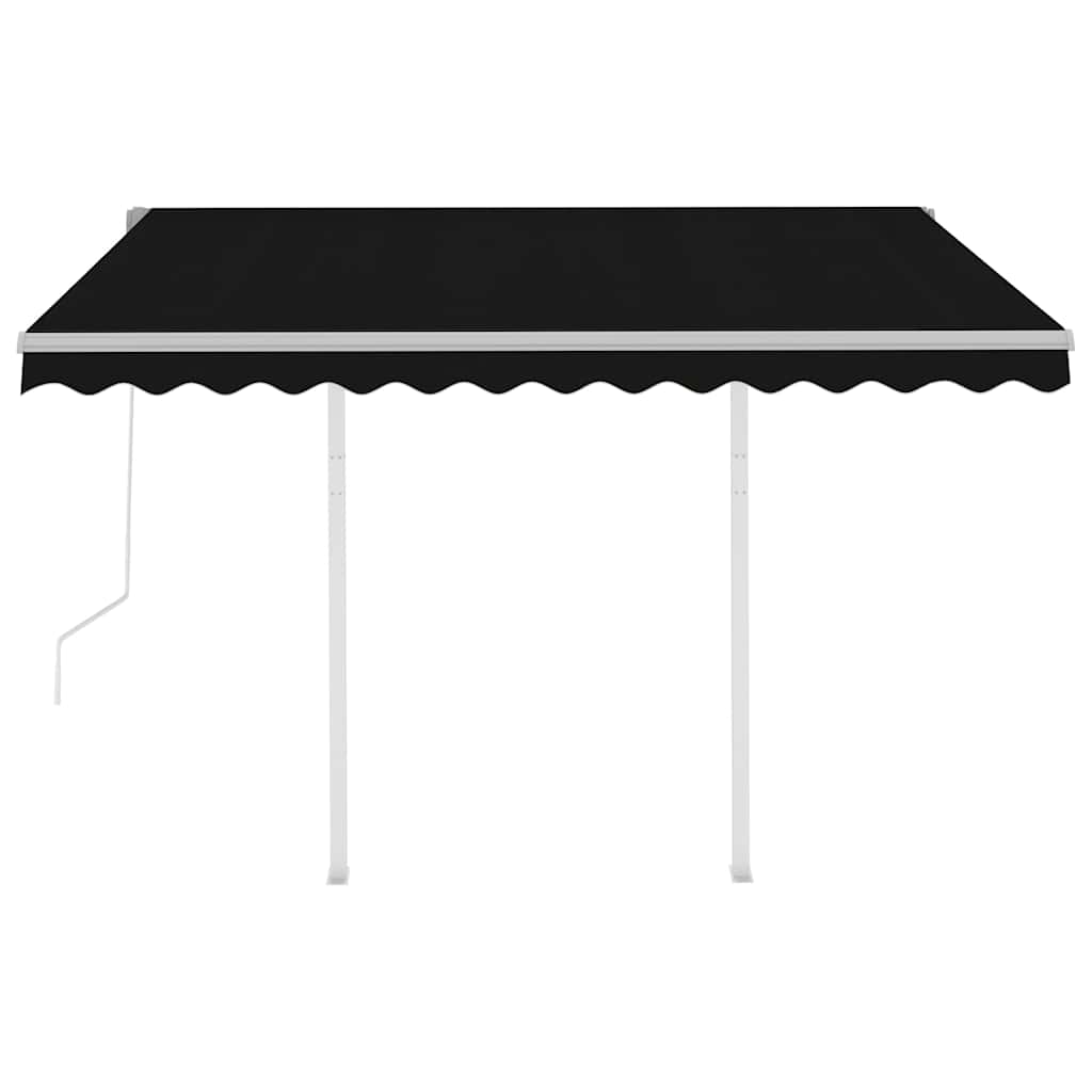Tenda da Sole Retrattile Automatica con Pali 3,5x2,5m Antracite