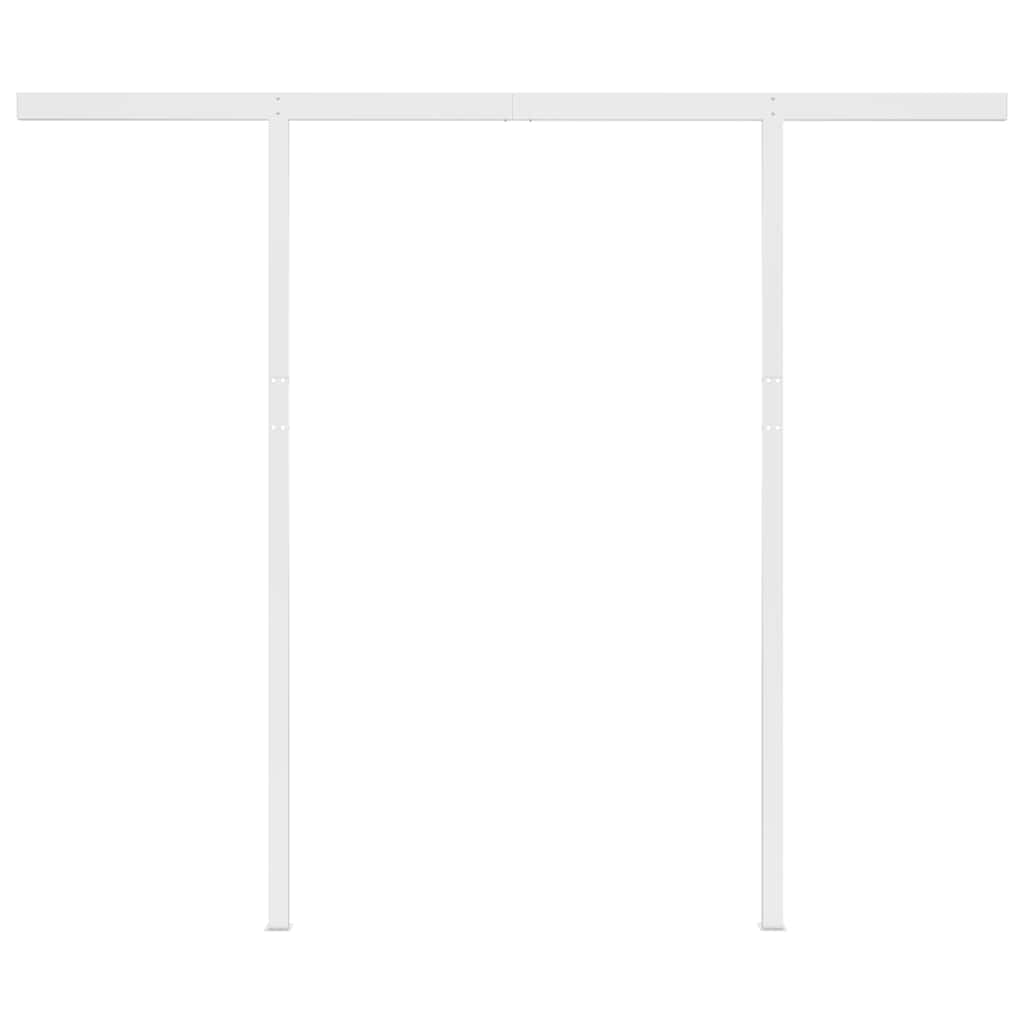Tenda Retrattile Automatica con Pali 3,5x2,5m Arancio e Marrone
