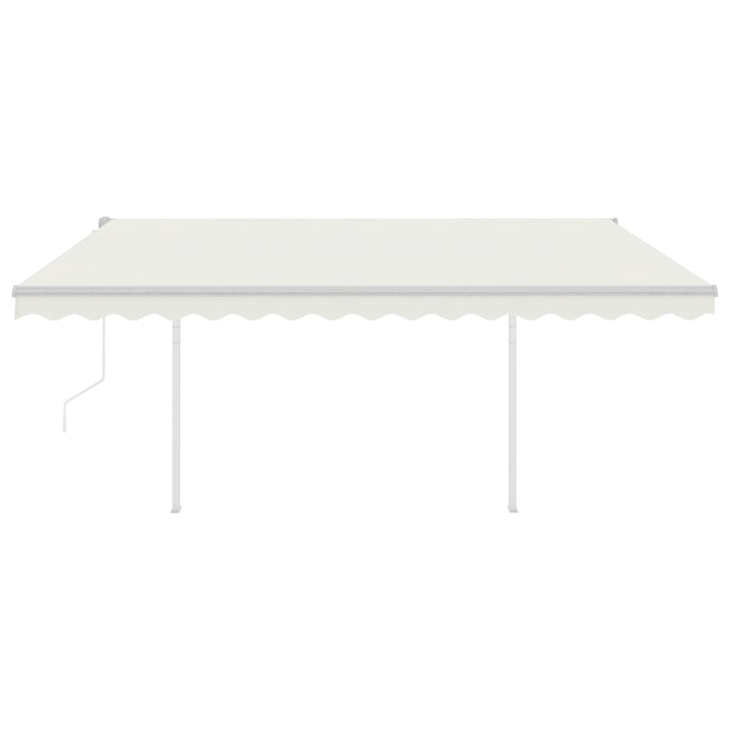 Tenda Automatica con Sensore Vento e LED 4,5x3 m Crema