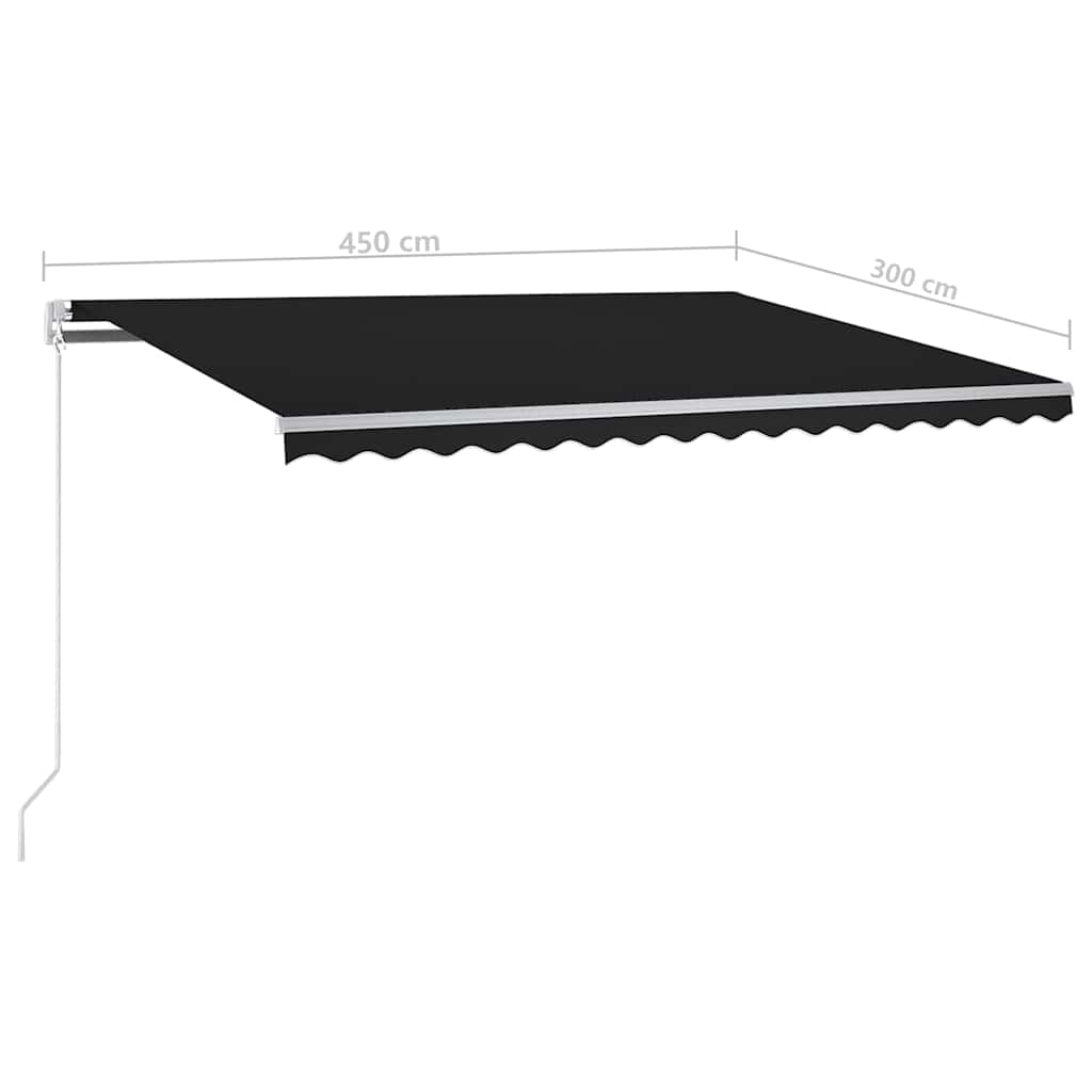 Tenda Automatica con Sensore Vento e LED 4,5x3 m Antracite