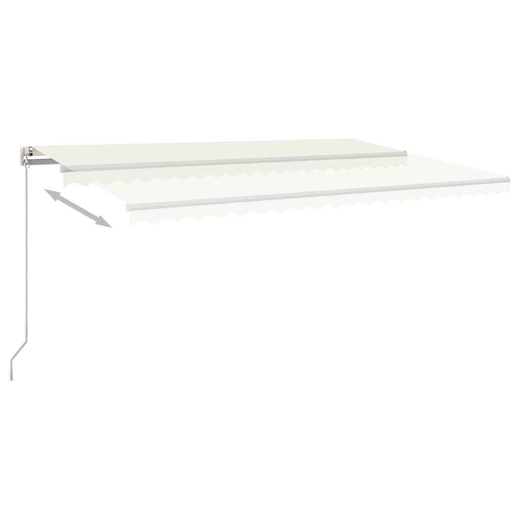 Tenda Automatica con Sensore Vento e LED 5x3 m Crema