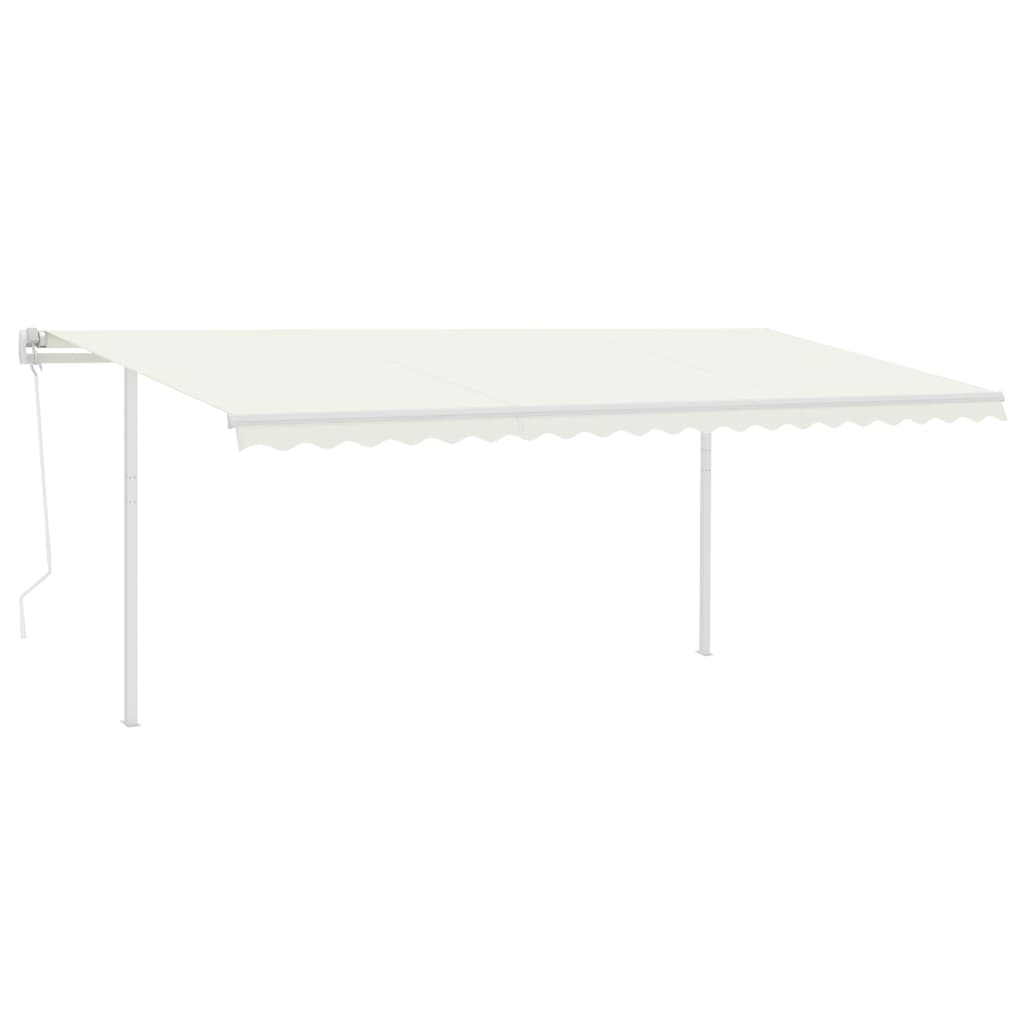 Tenda Automatica con Sensore Vento e LED 5x3 m Crema