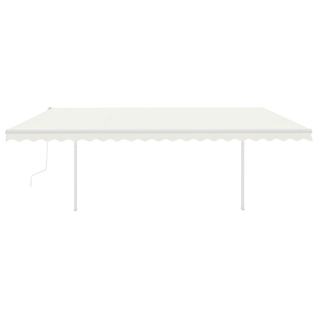 Tenda Automatica con Sensore Vento e LED 5x3 m Crema