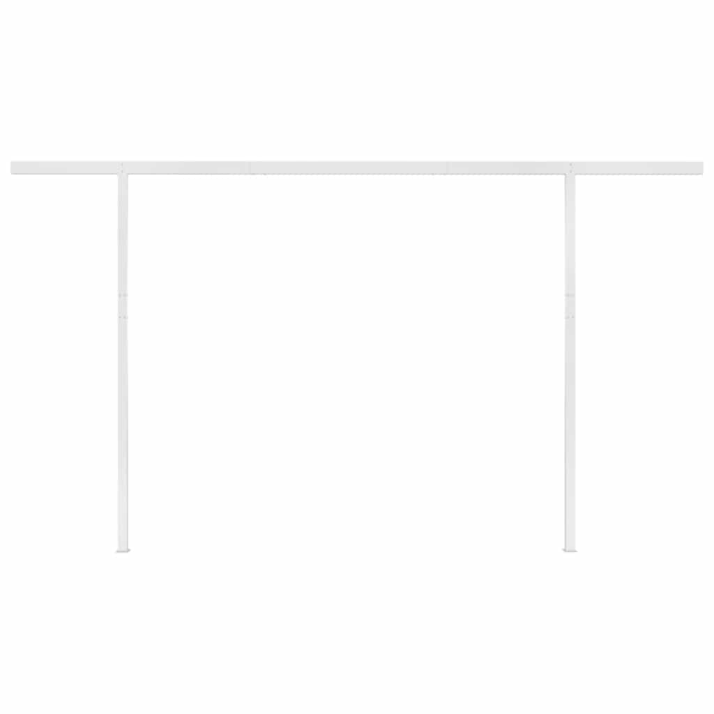 Tenda da Sole Retrattile Manuale Pali 4,5x3,5 m Arancio Marrone