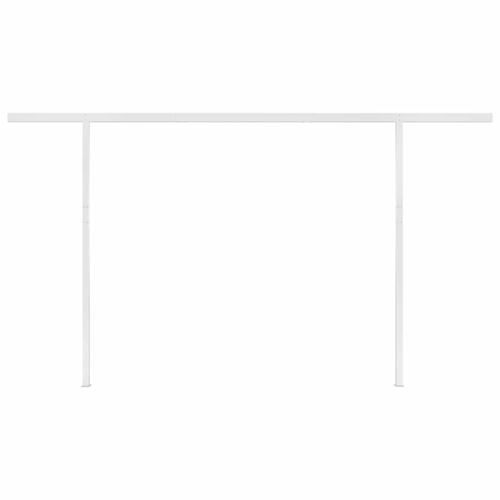 Tenda da Sole Retrattile Automatica Pali 4,5x3,5m Gialla Bianca