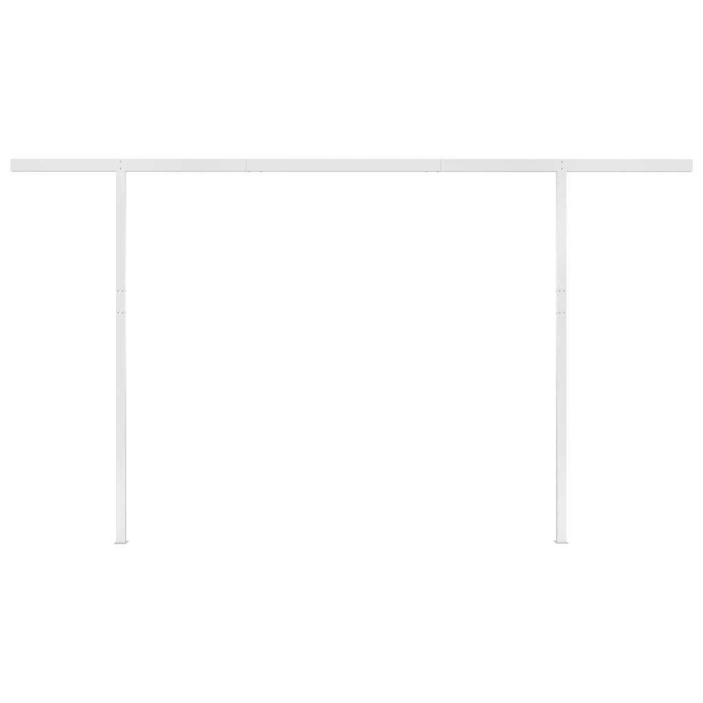 Tenda Retrattile Automatica con Pali 4,5x3,5 m Arancio Marrone