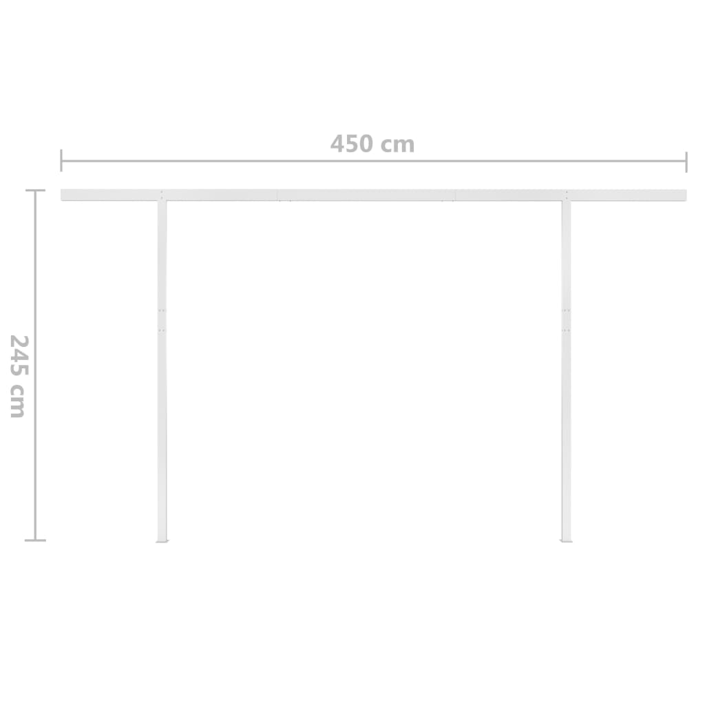 Tenda Retrattile Automatica con Pali 5x3,5 m Arancione Marrone