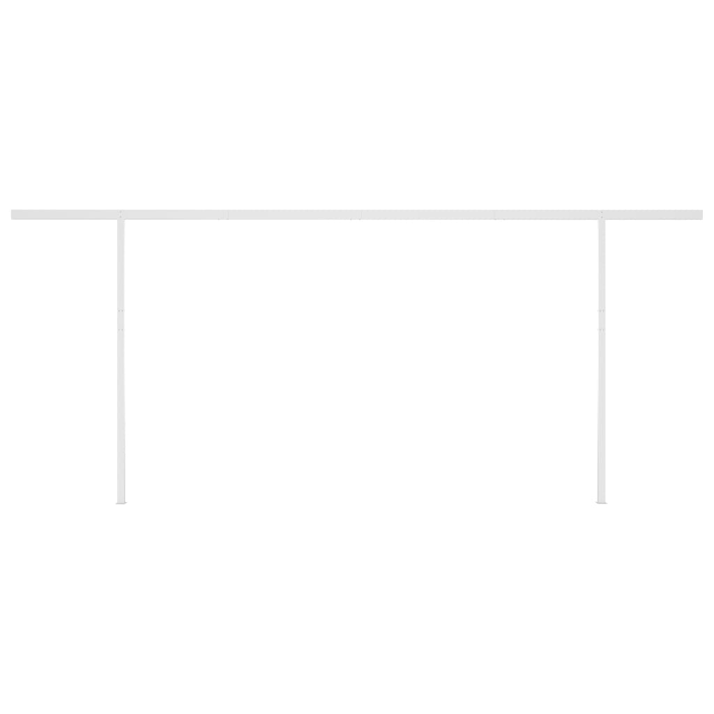 Tenda Retrattile Automatica con Pali 5x3,5 m Arancione Marrone