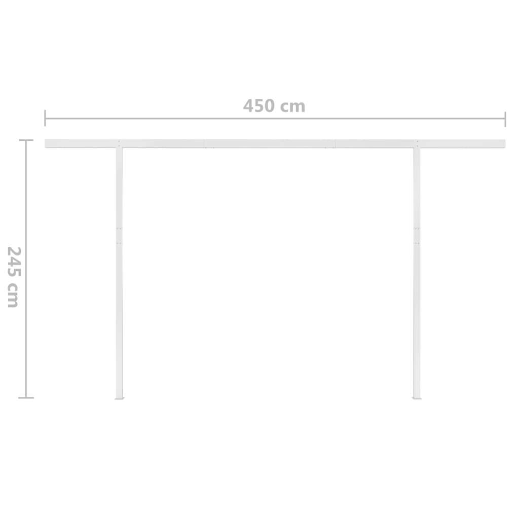 Tenda Automatica con Sensore Vento e LED 5x3,5 m Crema