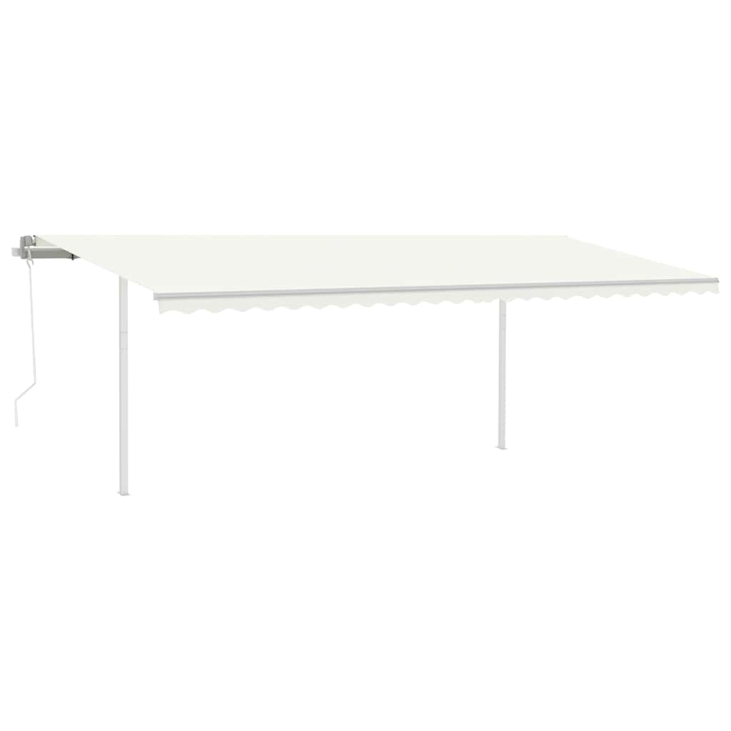 Tenda da Sole Automatica con Sensore Vento e LED 6x3,5 m Crema