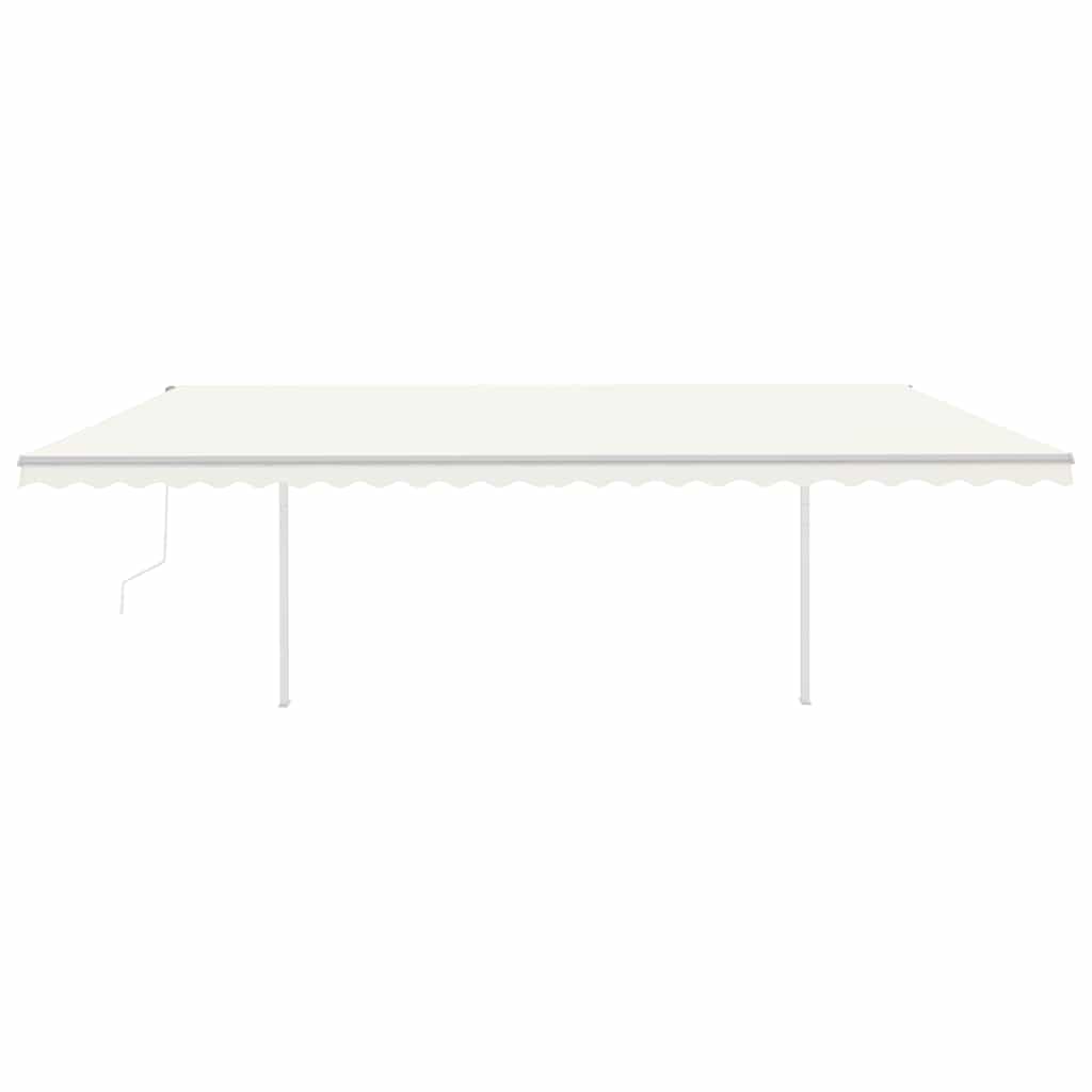 Tenda da Sole Automatica con Sensore Vento e LED 6x3,5 m Crema