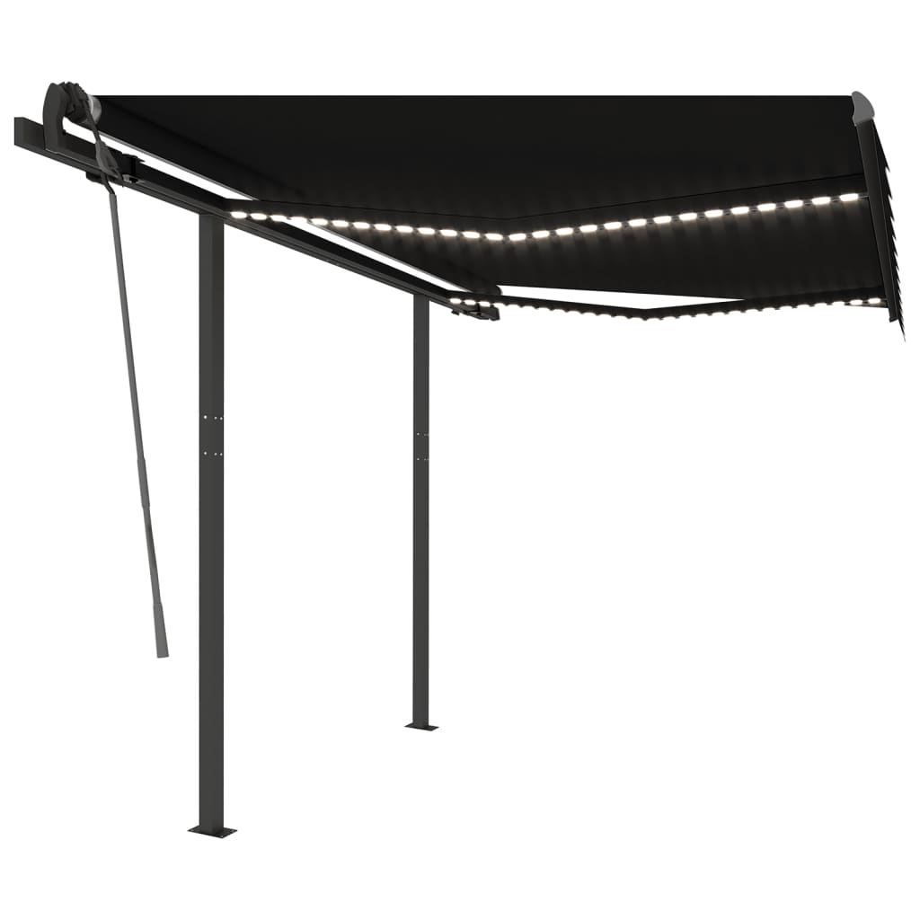 Tenda da Sole Automatica Sensore Vento e LED 3x2,5 m Antracite