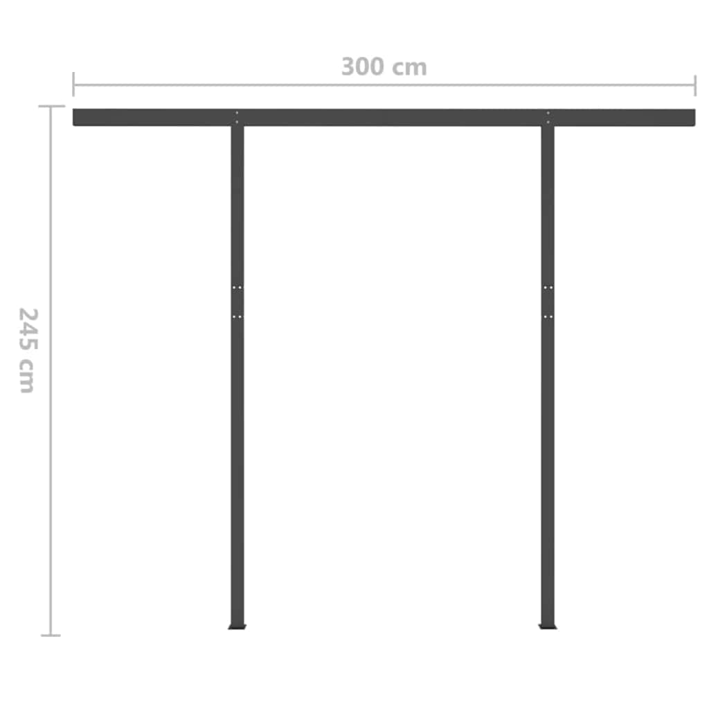 Tenda da Sole Retrattile Automatica Pali 3,5x2,5m Gialla Bianca