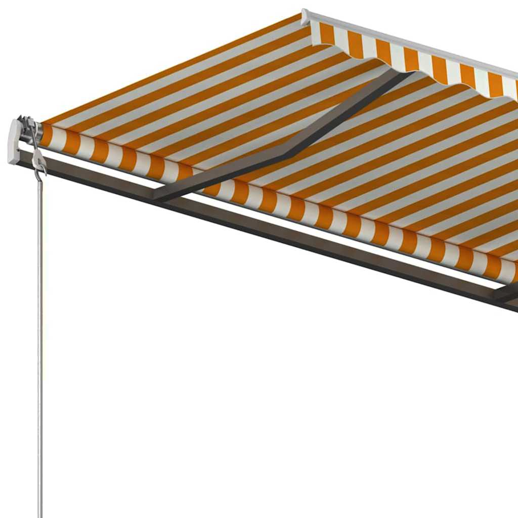 Tenda da Sole Retrattile Automatica Pali 3,5x2,5m Gialla Bianca