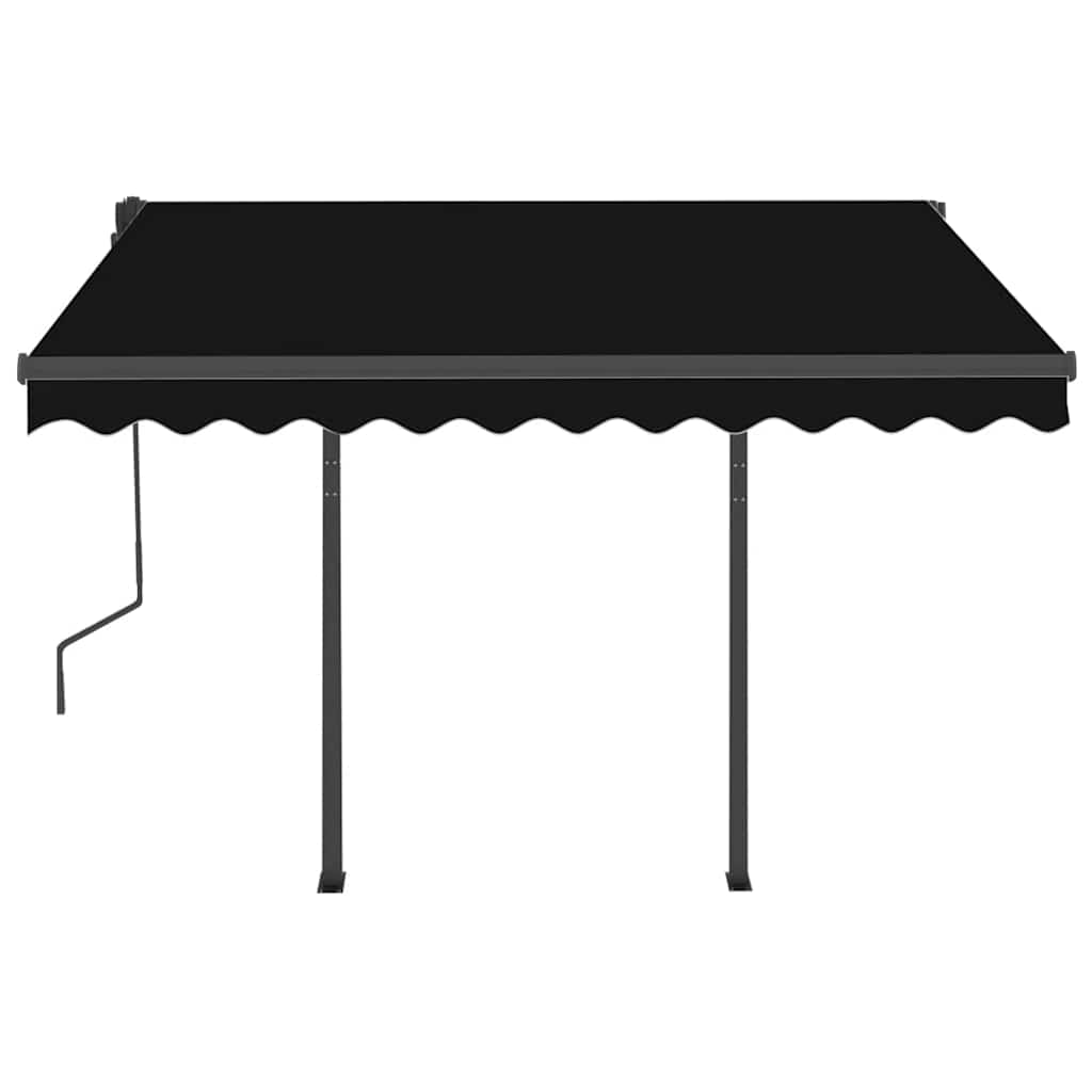 Tenda da Sole Retrattile Automatica con Pali 3,5x2,5m Antracite