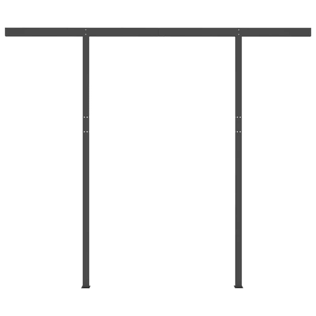 Tenda da Sole Retrattile Automatica con Pali 3,5x2,5m Antracite