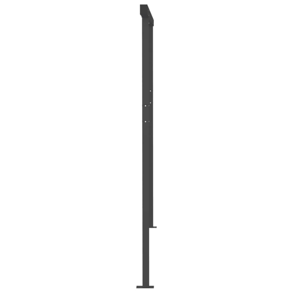 Tenda da Sole Retrattile Automatica con Pali 4x3 m Antracite