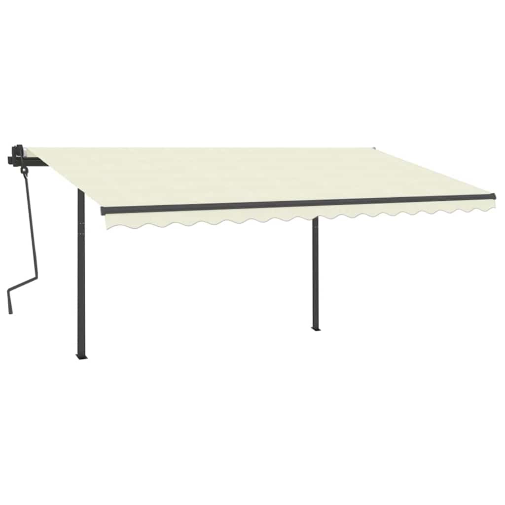 Tenda Automatica con Sensore Vento e LED 4x3 m Crema
