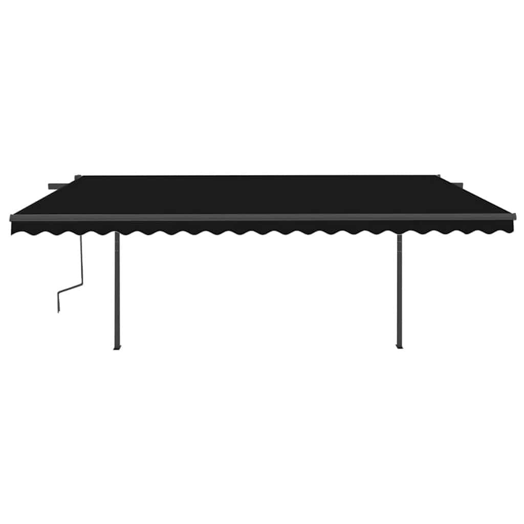 Tenda da Sole Retrattile Manuale con LED 5x3 m Antracite