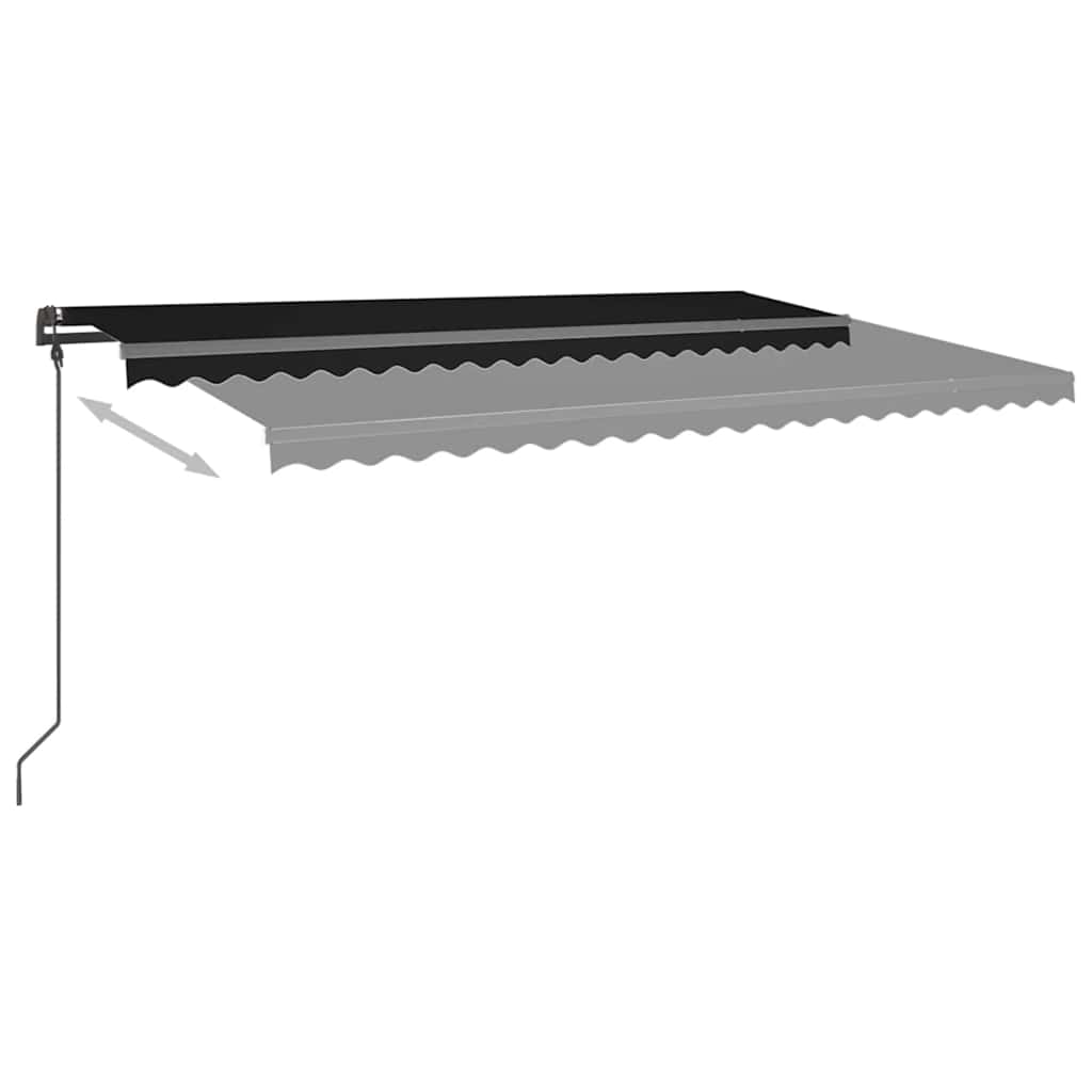 Tenda Automatica con Sensore Vento e LED 5x3 m Antracite