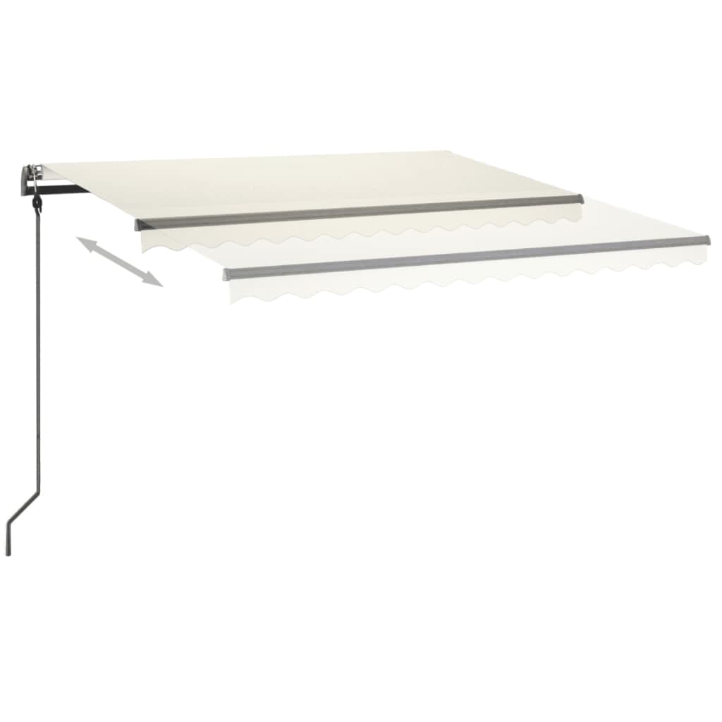 Tenda Automatica con Sensore Vento e LED 4x3,5 m Crema