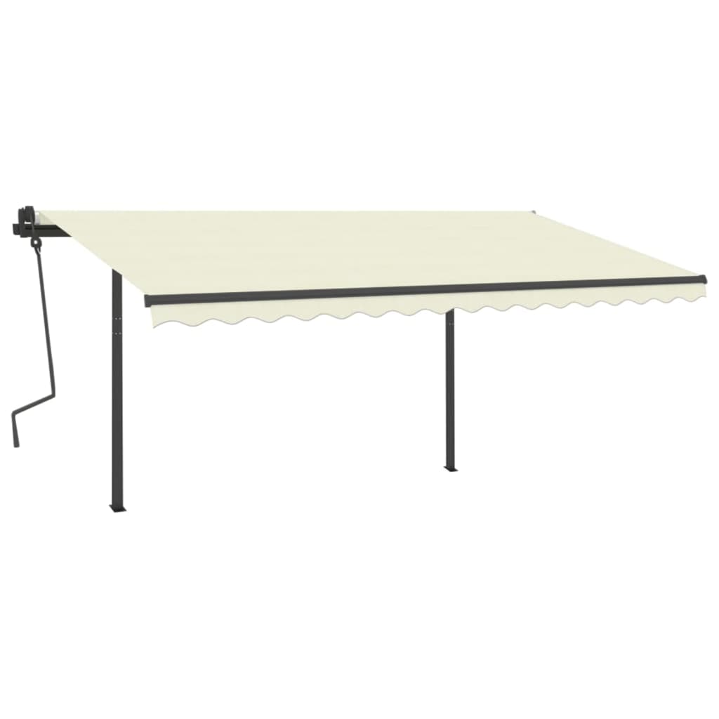 Tenda Automatica con Sensore Vento e LED 4x3,5 m Crema