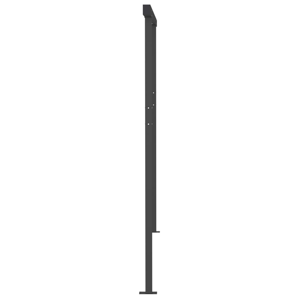 Tenda Sole Retrattile Manuale con Pali 4,5x3,5 m Gialla Bianca