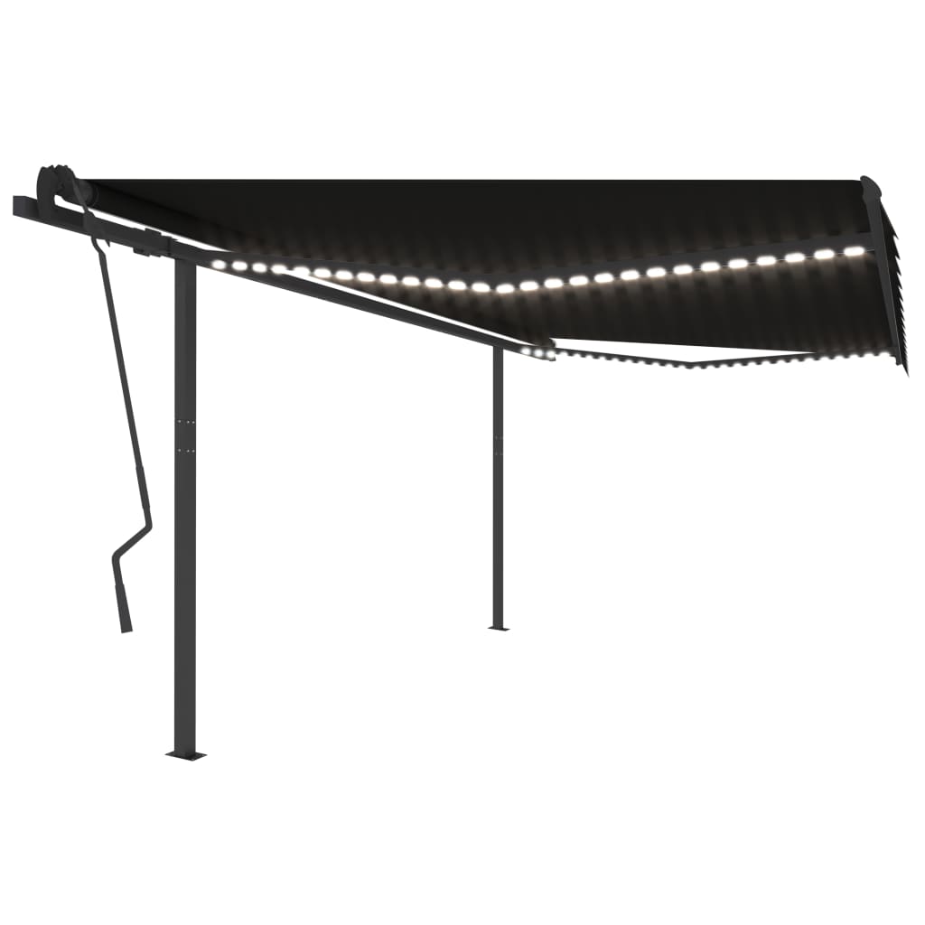 Tenda Automatica con Sensore Vento e LED 4,5x3,5 m Antracite
