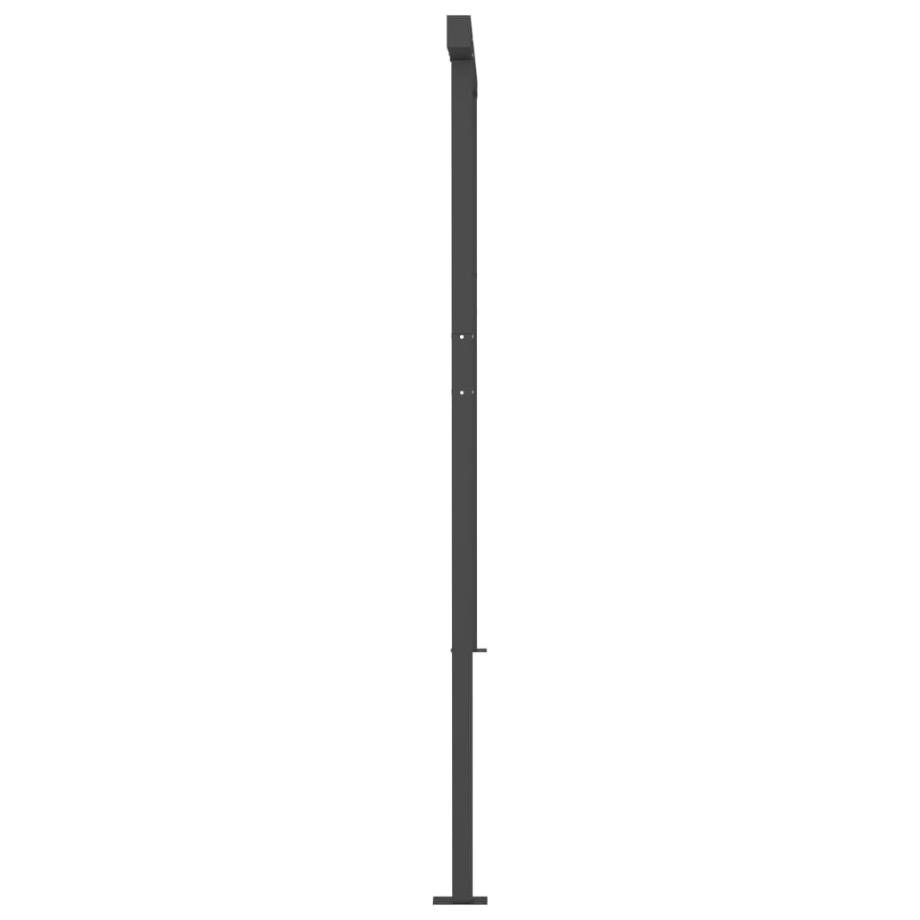 Tenda da Sole Retrattile Manuale LED 5x3,5 m Arancione Marrone