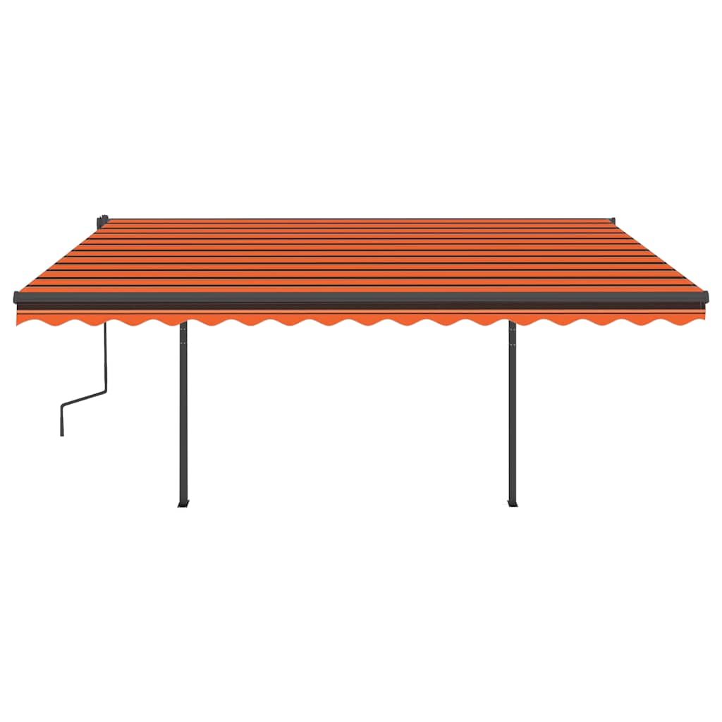 Tenda Automatica con Sensore Vento e LED 5x3,5m Arancio Marrone