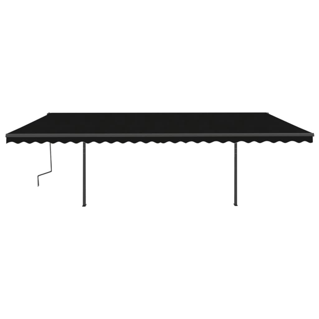 Tenda da Sole Automatica Sensore Vento e LED 6x3,5 m Antracite