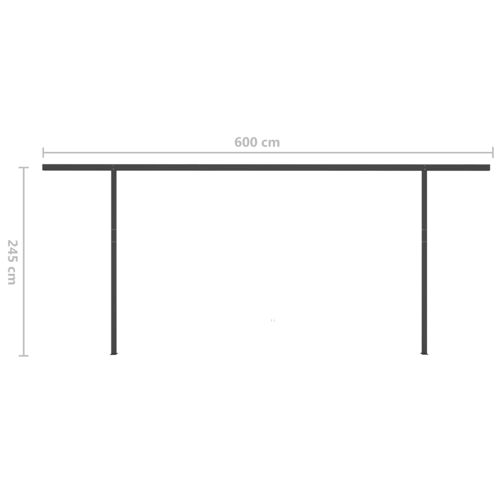 Tenda Automatica Sensore Vento e LED 6x3,5 m Arancio e Marrone