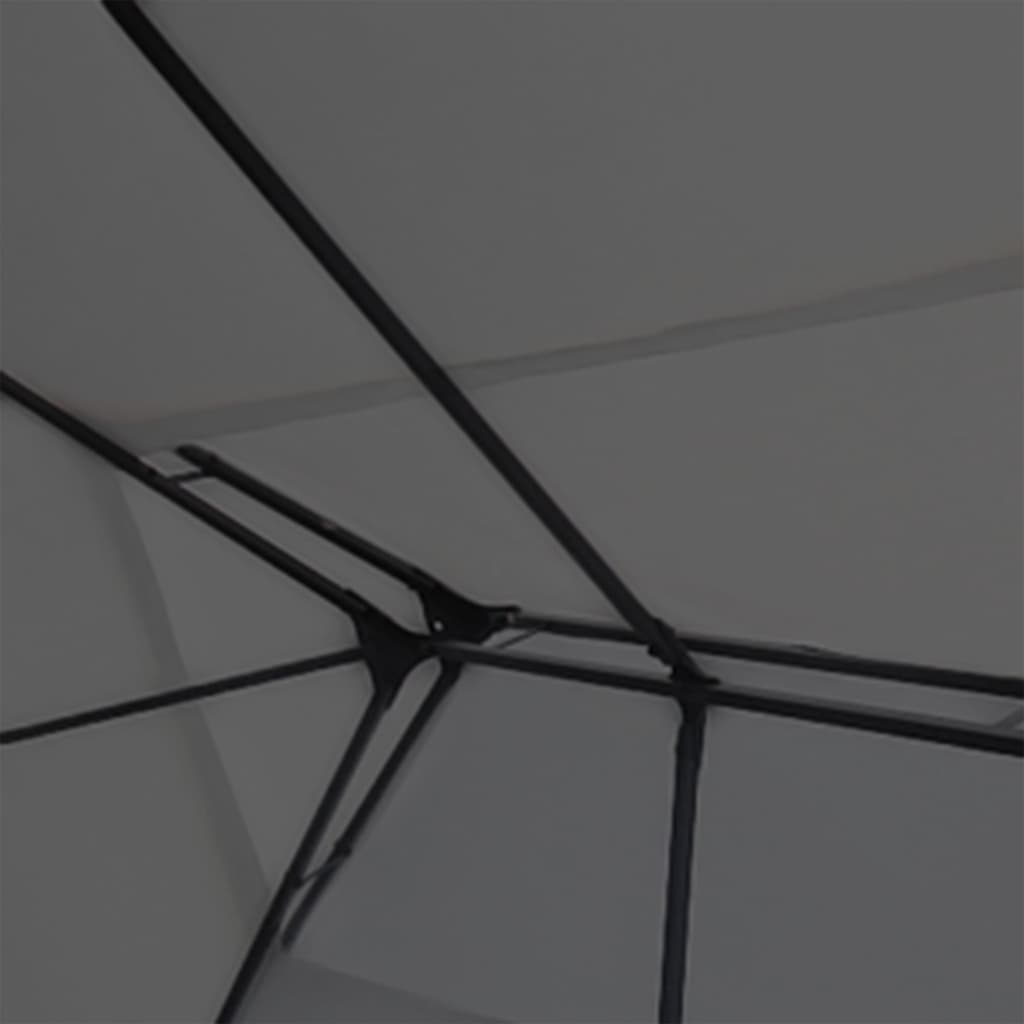 Gazebo con Stringa di Luci LED Antracite 3x4 m