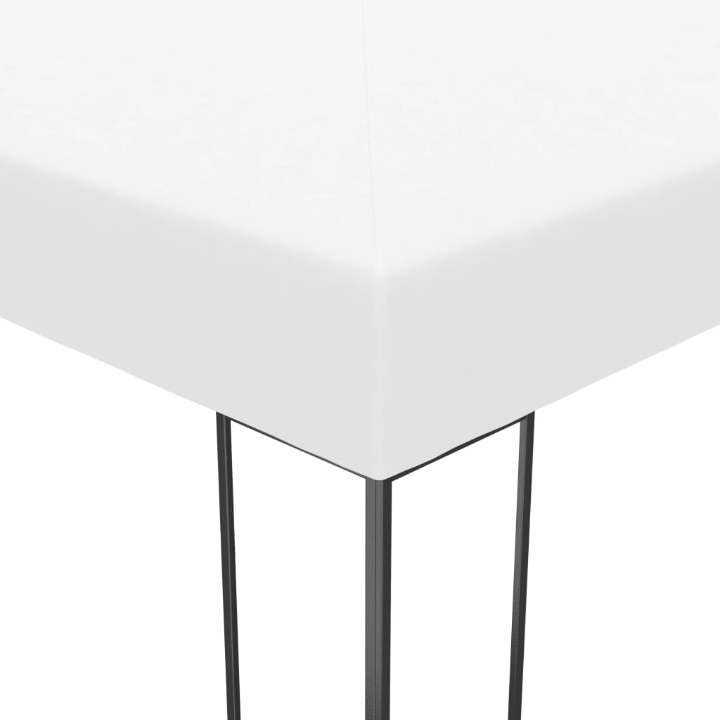 Gazebo con Stringa di Luci LED 4x3x2,7 m Bianco
