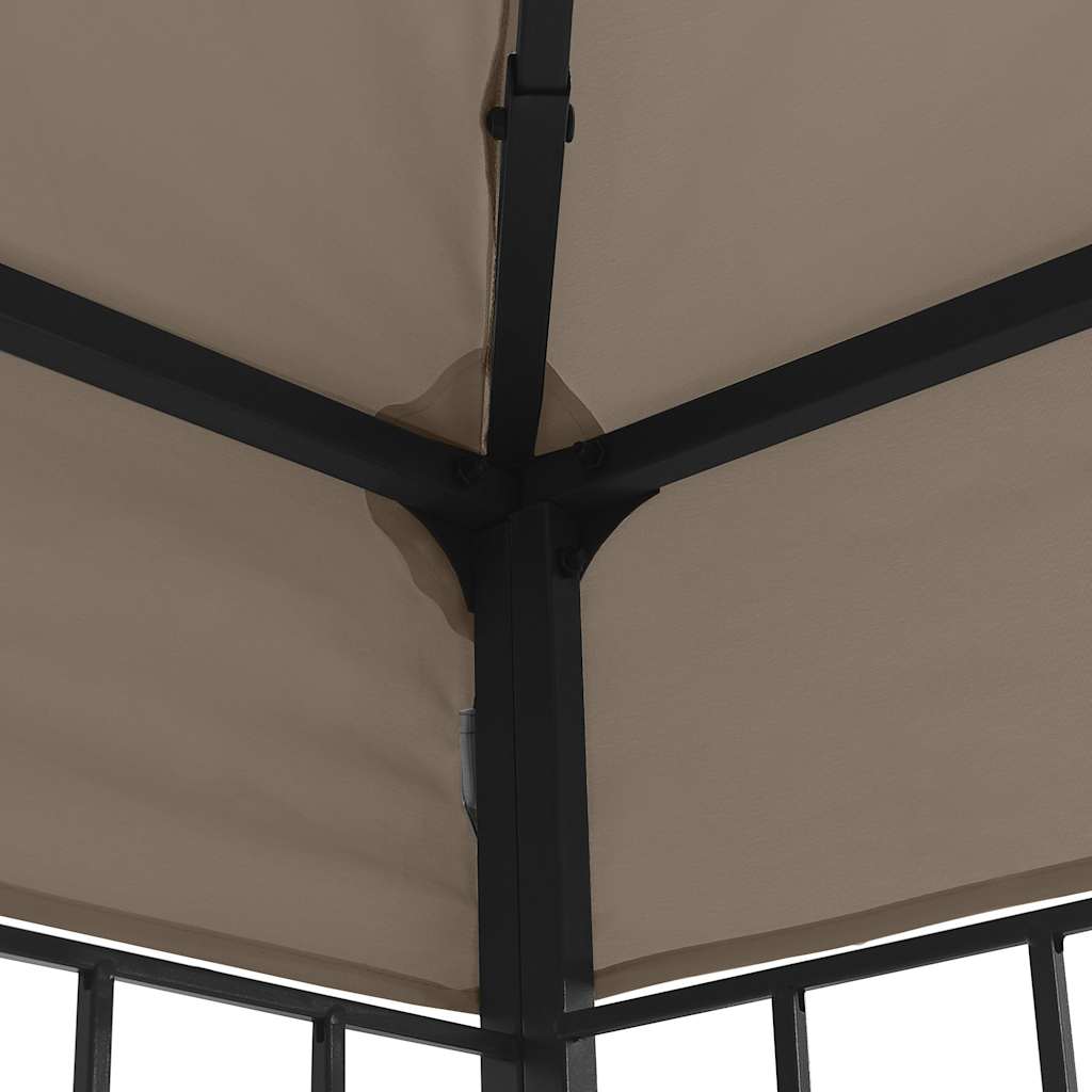 Gazebo con Luci a Stringa LED 4x3 m Grigio Talpa